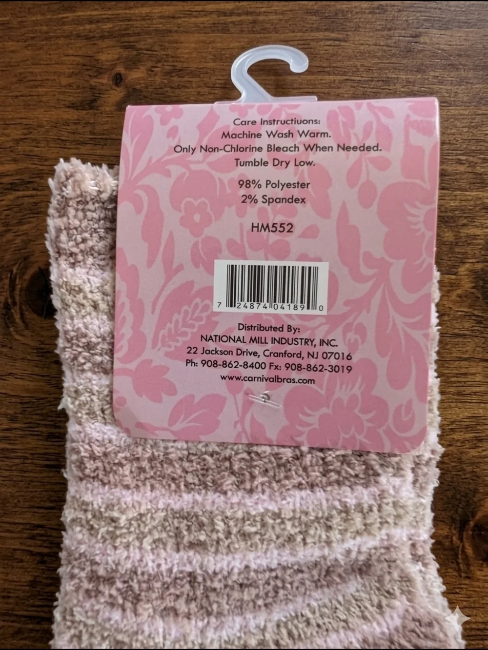 Carnival Ladies Super Soft Striped Slipper Socks – NWT (One Size)